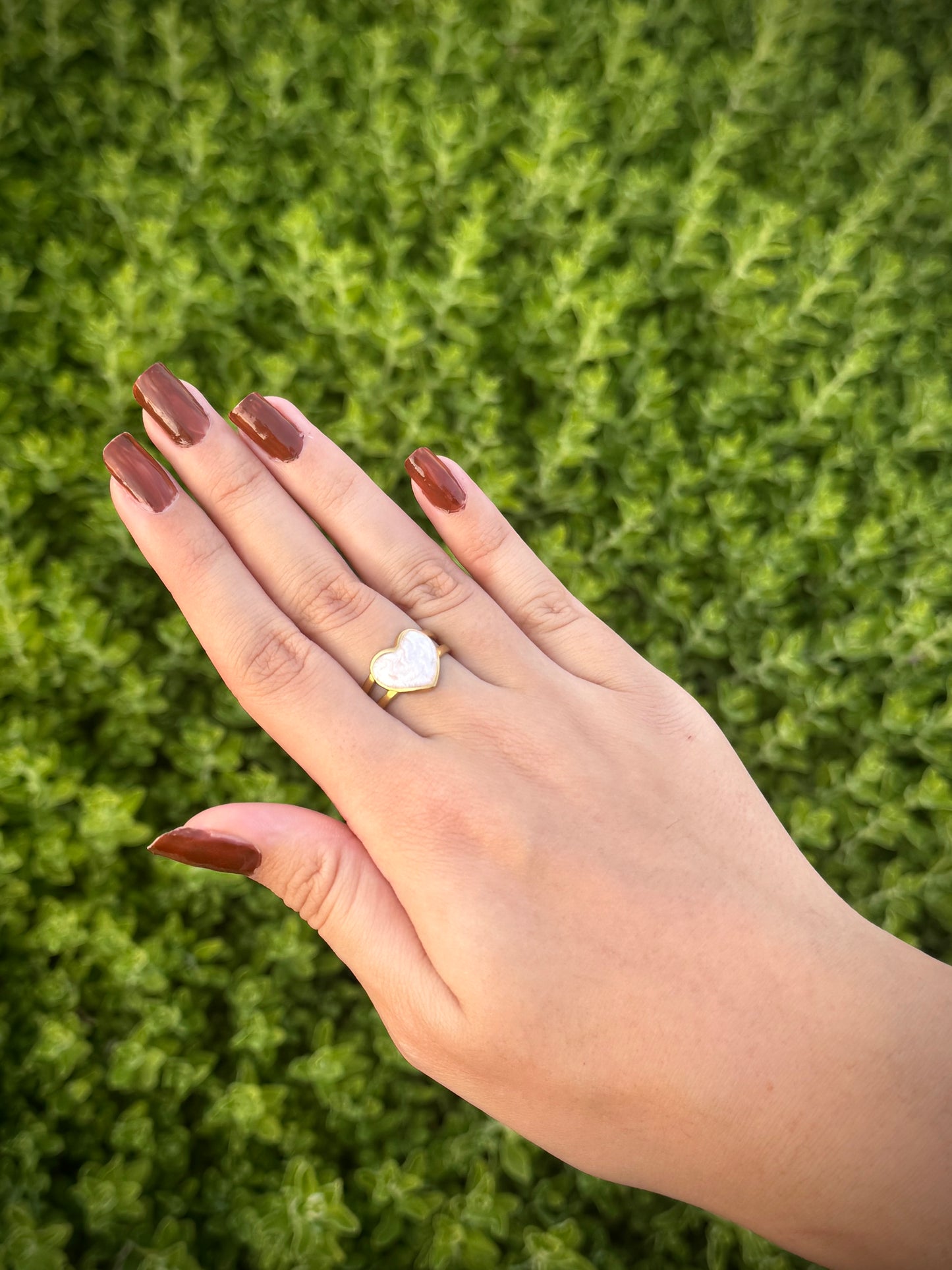 Heart-Shaped Gold Adjustable Ring