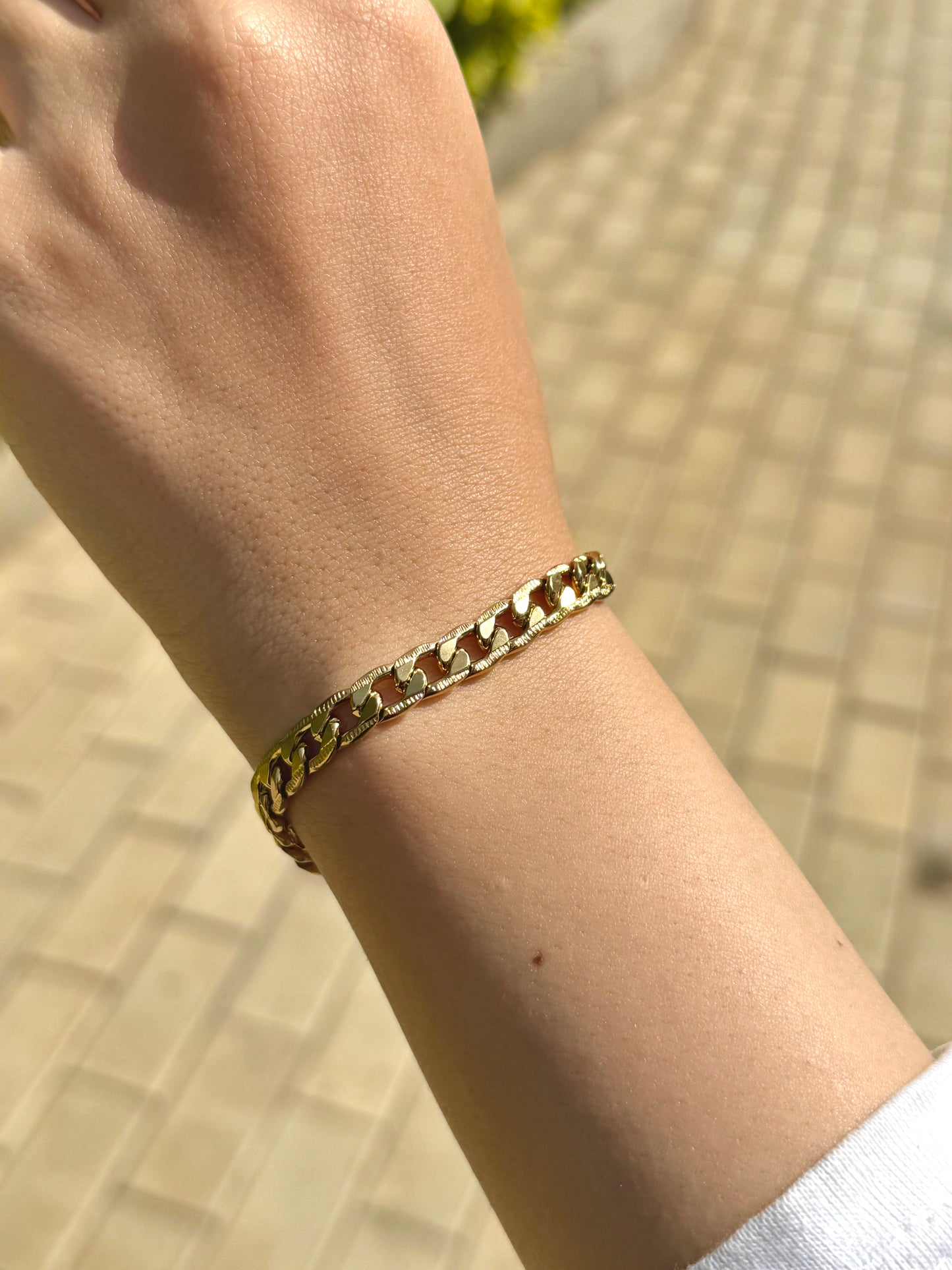 Gold-Tone Curb Link Bracelet