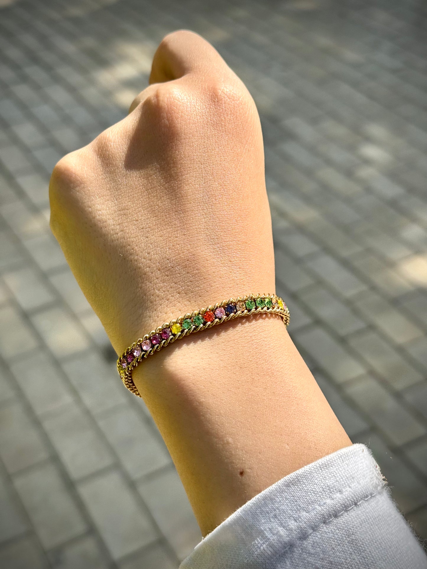 Rainbow Tennis Bracelet