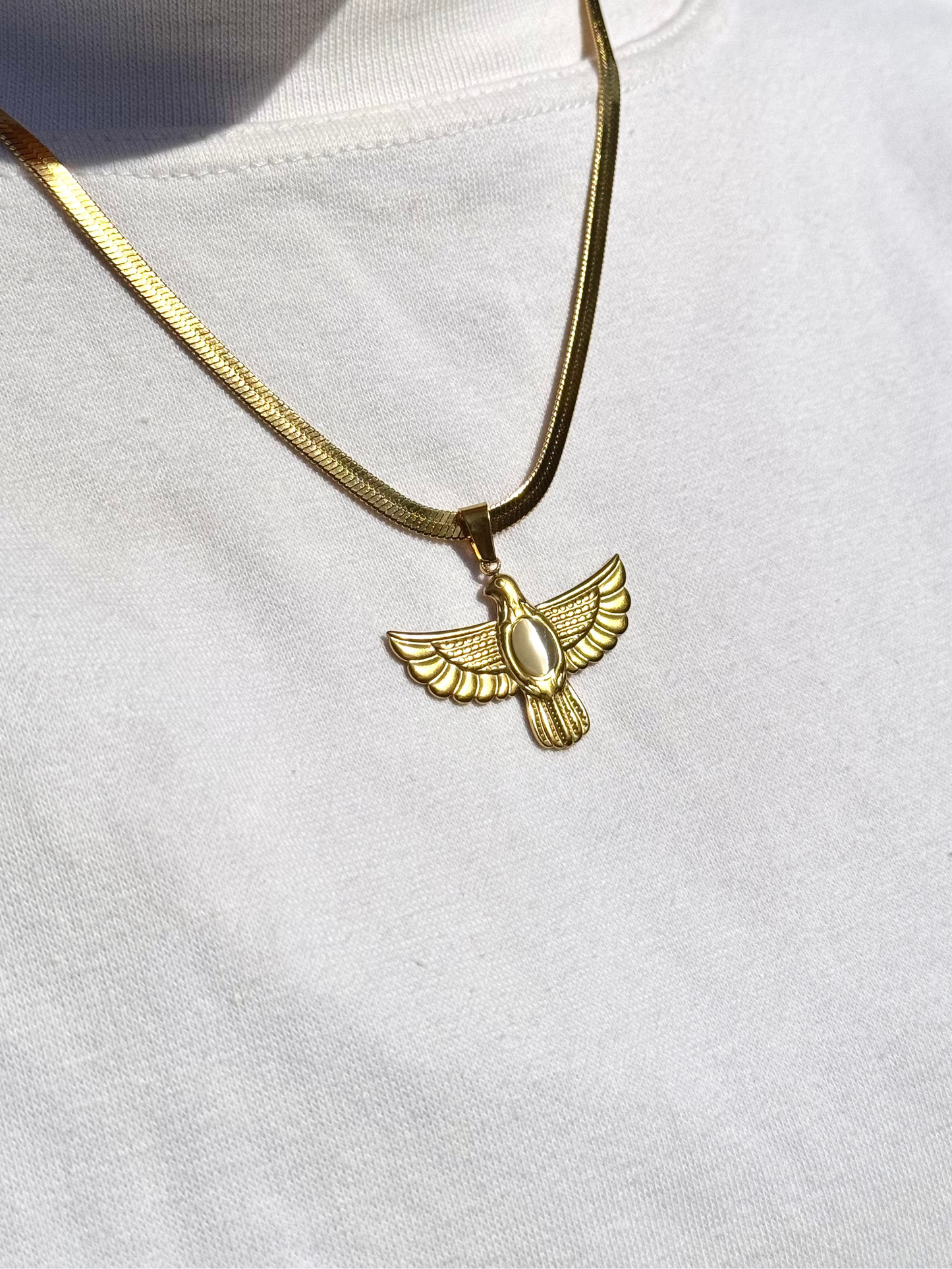 Winged Bird Pendant Necklace