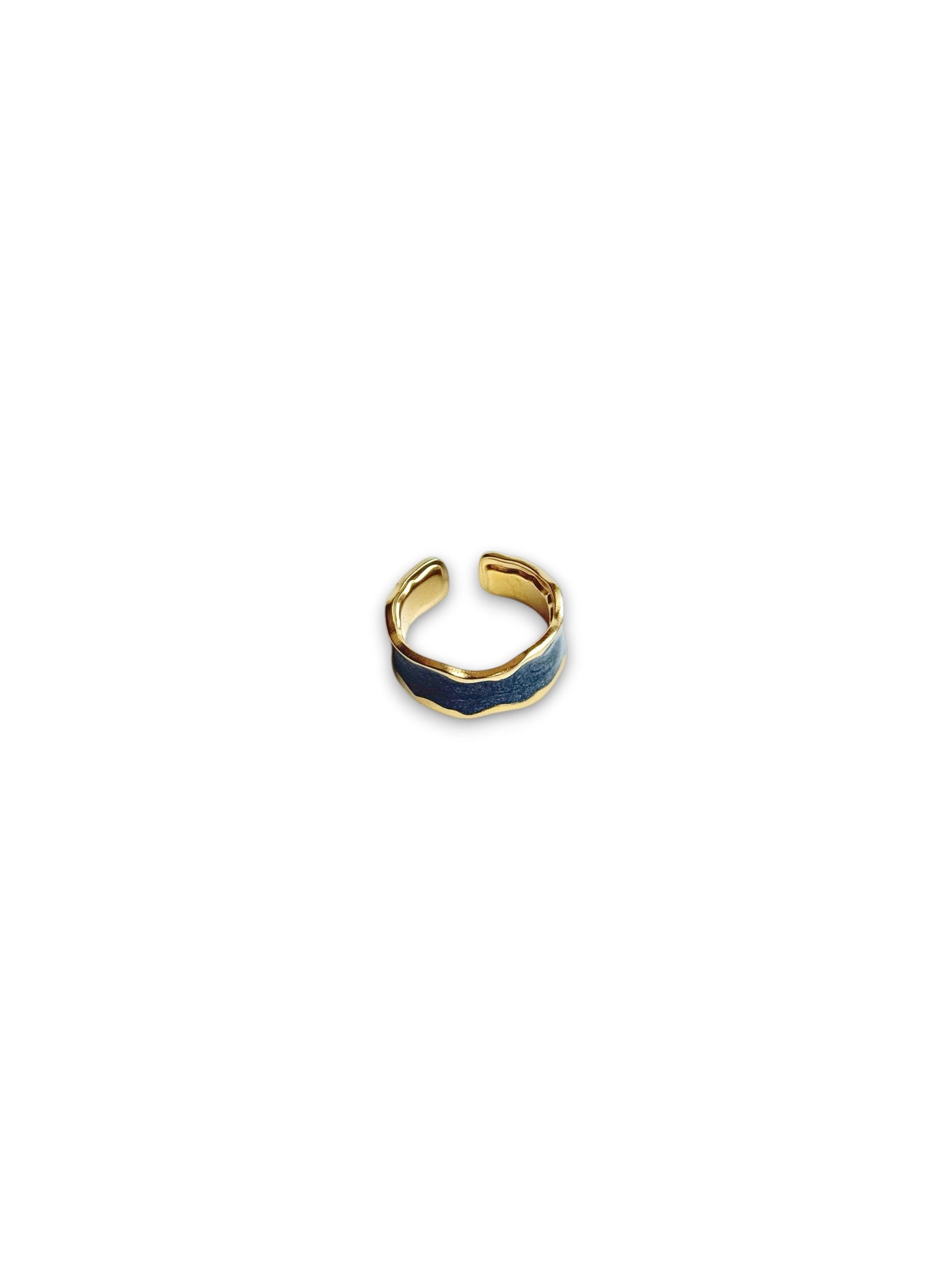 Stainless Steel Wave Design Ring