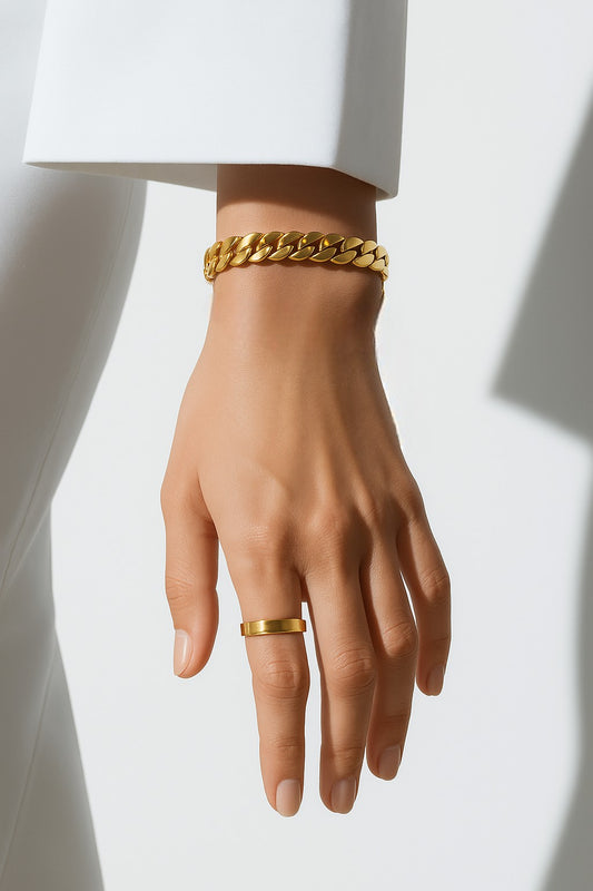 Bold Gold Cuban Link Bracelet