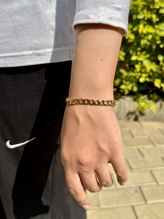 Gold-Tone Curb Link Bracelet