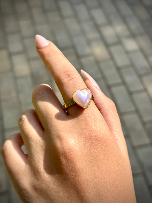 Opalescent Heart Ring