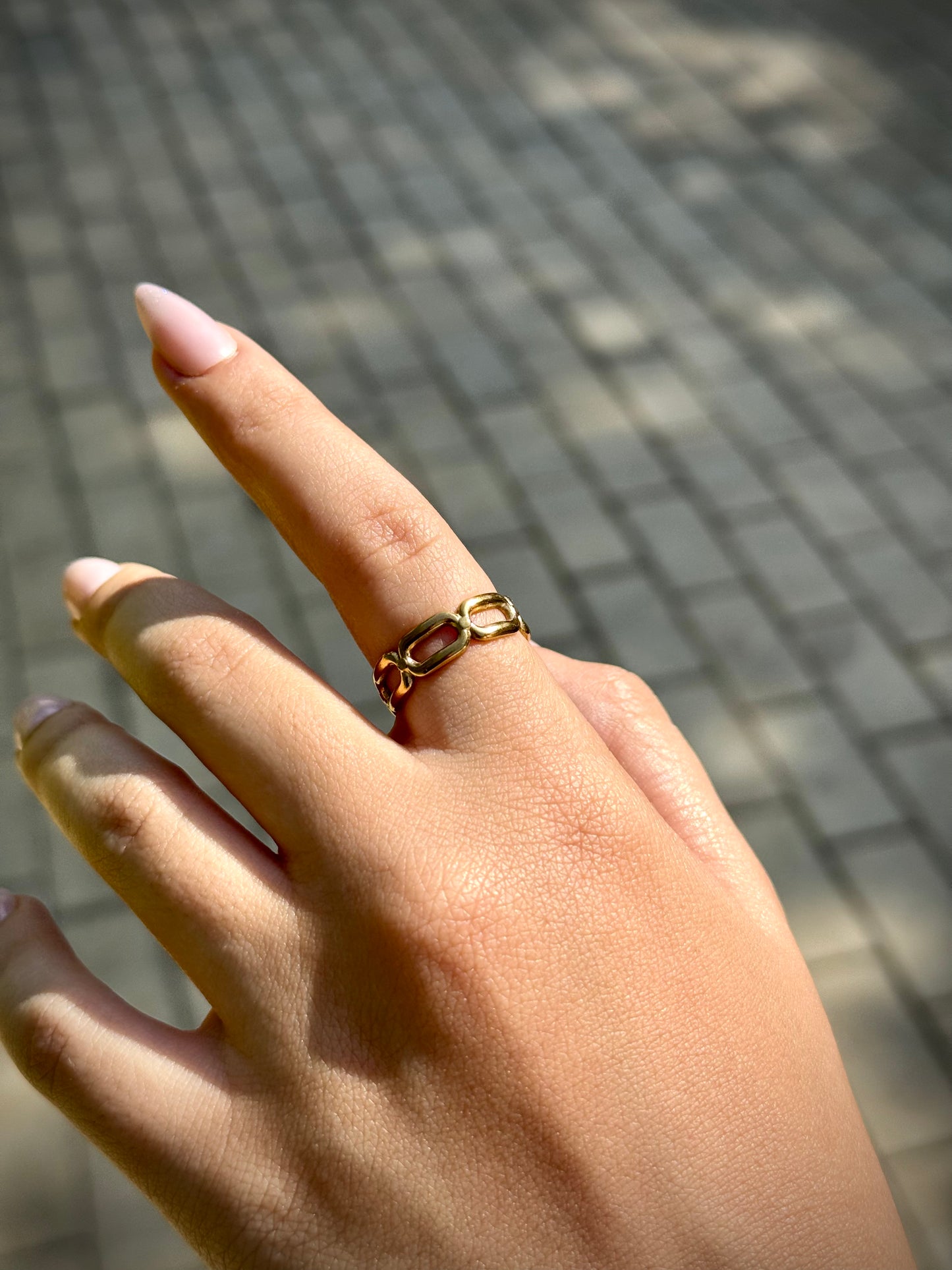 Chain Link Ring — Stainless Steel