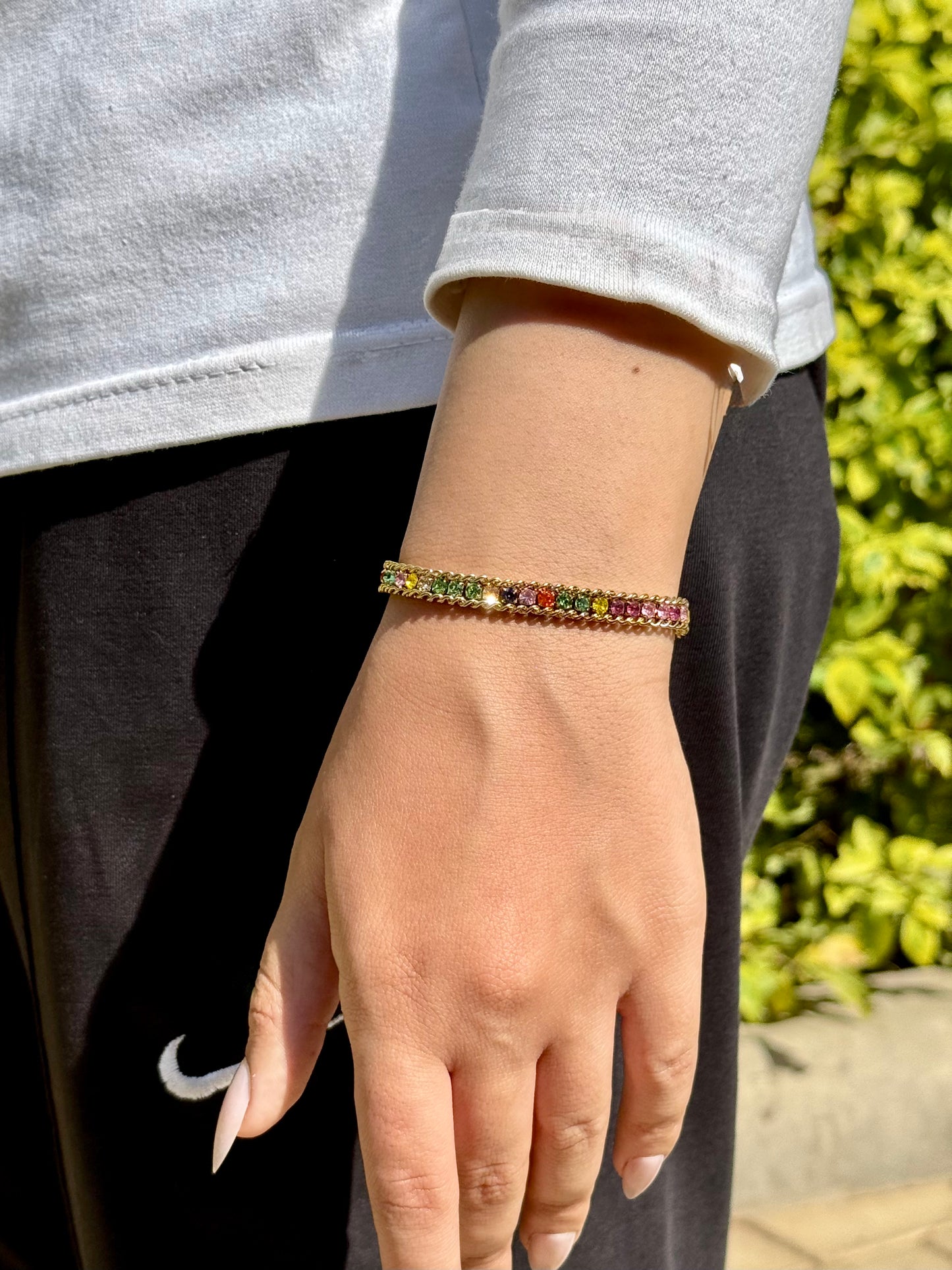 Rainbow Tennis Bracelet