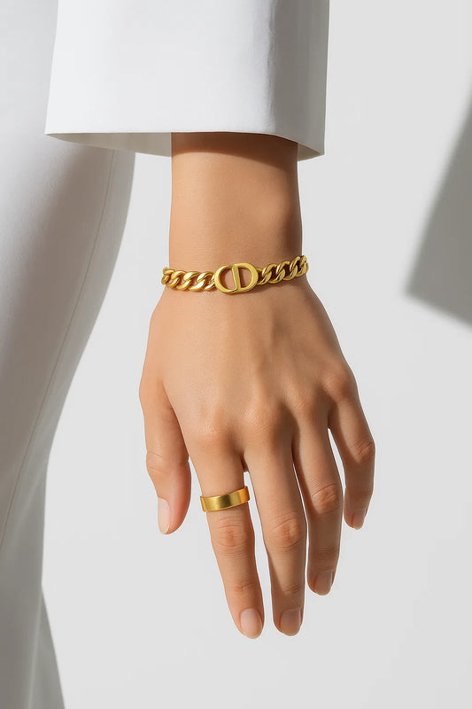 old “CD” Monogram Curb Bracelet