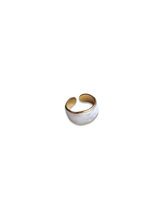 Gold Ring with Mother of Pearl