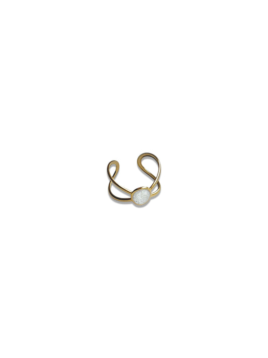 Gold Ring with Mother of Pearl Center