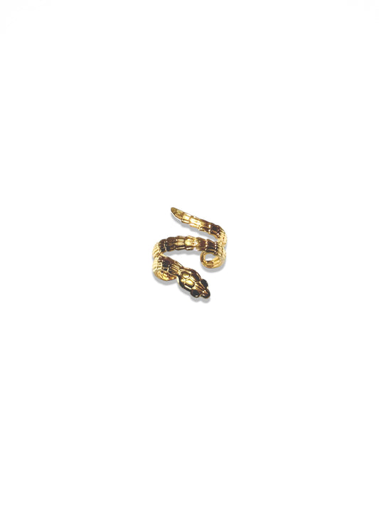Gold Snake Stainless Steel Ring