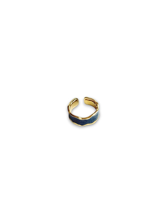 Stainless Steel Wave Design Ring