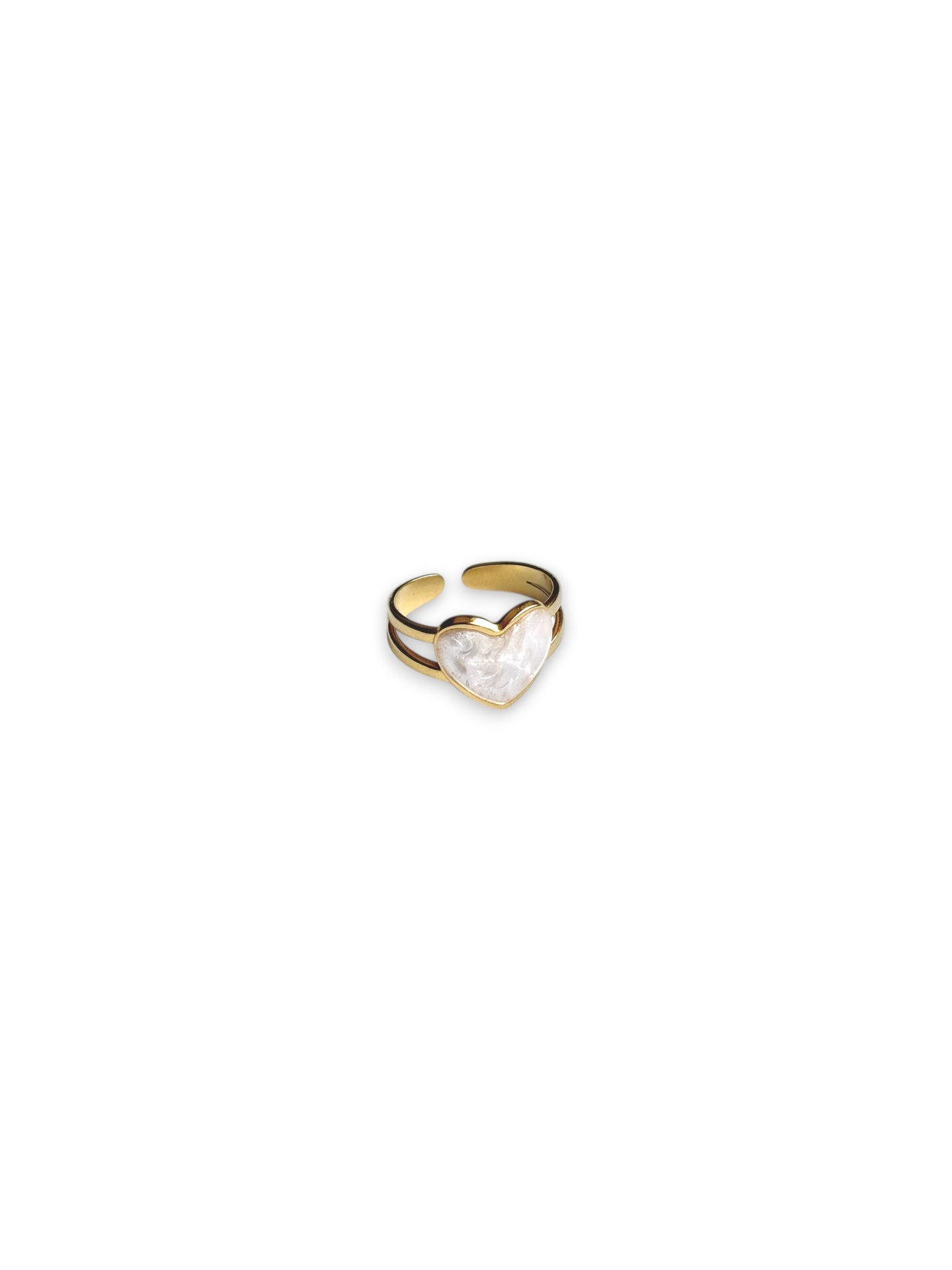 Heart-Shaped Gold Adjustable Ring